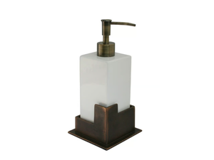 THERMAE - Bronze and ceramic bathroom soap dispenser _ Fama International